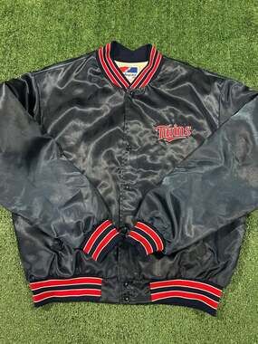 Swingster Minnesota Twins Satin Bomber Jacket XL
